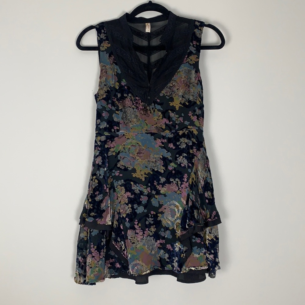 Free People Falling Leaves Burnout Velvet Dress